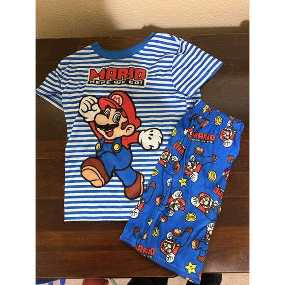 Mario Serrani Other - Super Mario Size XS (4/5) Boys' Blue T-Shirt & Shorts Pajama Set